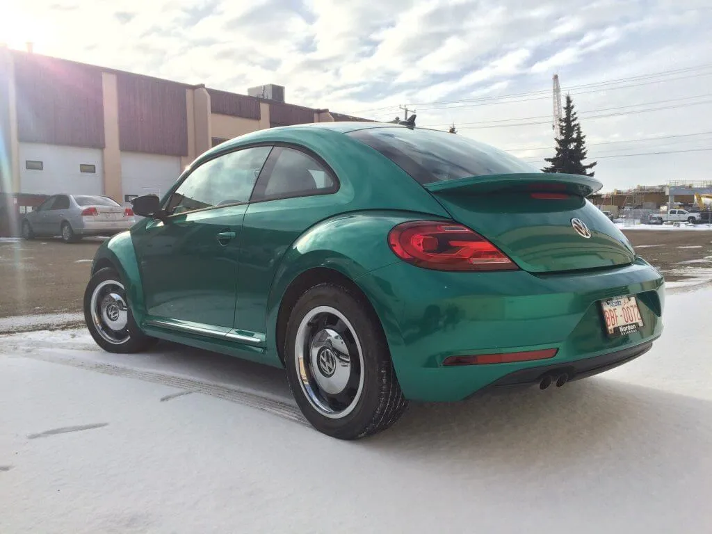 VW Beetle Green Car Wrap