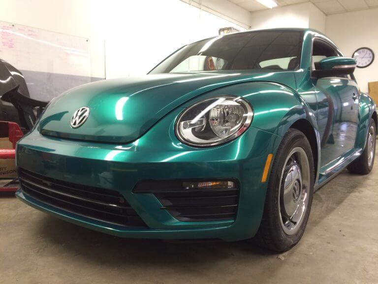 VW Beetle Green Car Wrap