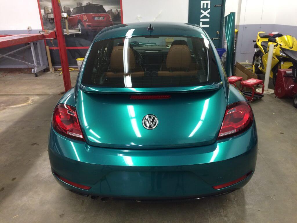 VW Beetle Green Car Wrap