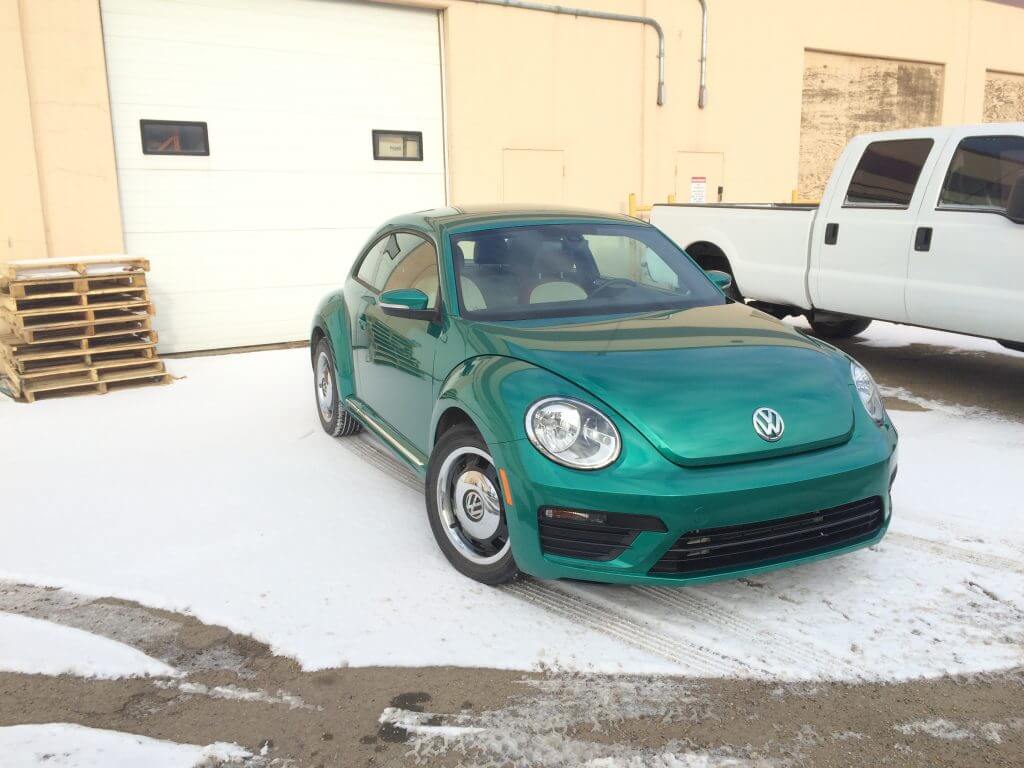 VW Beetle Green Car Wrap