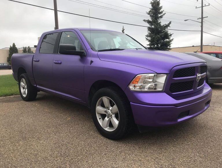 satin metallic purple