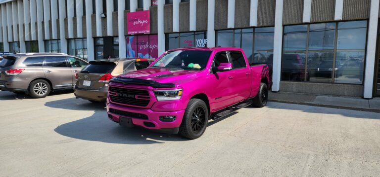 3M Fusion Fuscia wrap on brand new Dodge Ram